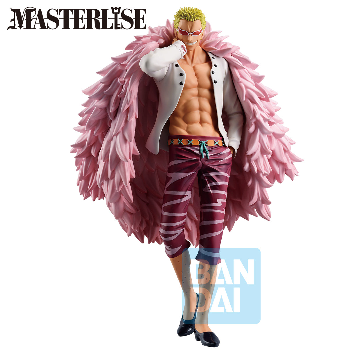 ONE PIECE - ICHIBANSHO FIGURE FROM ICHIBANSHO THE UNBREAKABLE LAW - DON QUIXOTE DOFLAMINGO - STATUA 26CM